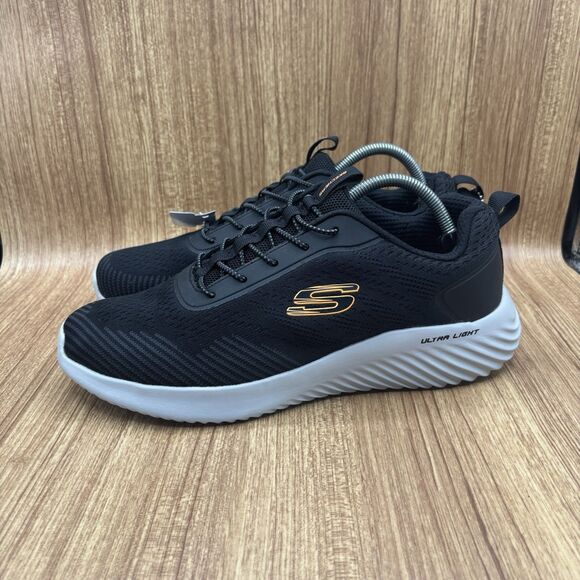 Skechers Men's Bounder Intread Slip On Shoes Black Orange Size Men's 10.5 NEW - Picture 3 of 11